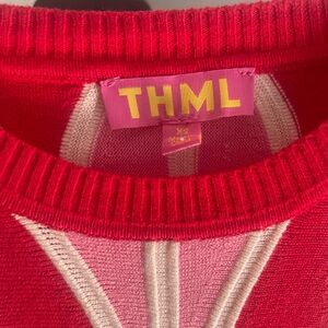 THML Red and Pink Crew Neck Sweater beautiful colors